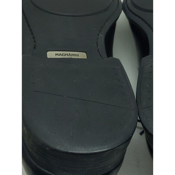 Magnanni for Neiman Marcus 9971 Black Leather Derby Lace Up Shoes Men Size 12 - Picture 8 of 16
